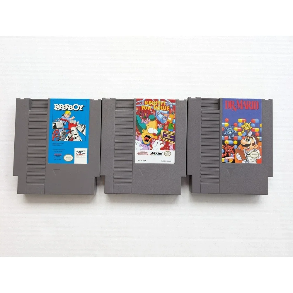 Vintage NES Game Lot of 9 w/ Carrying Case Mario Bros Donkey Kong Nintendo